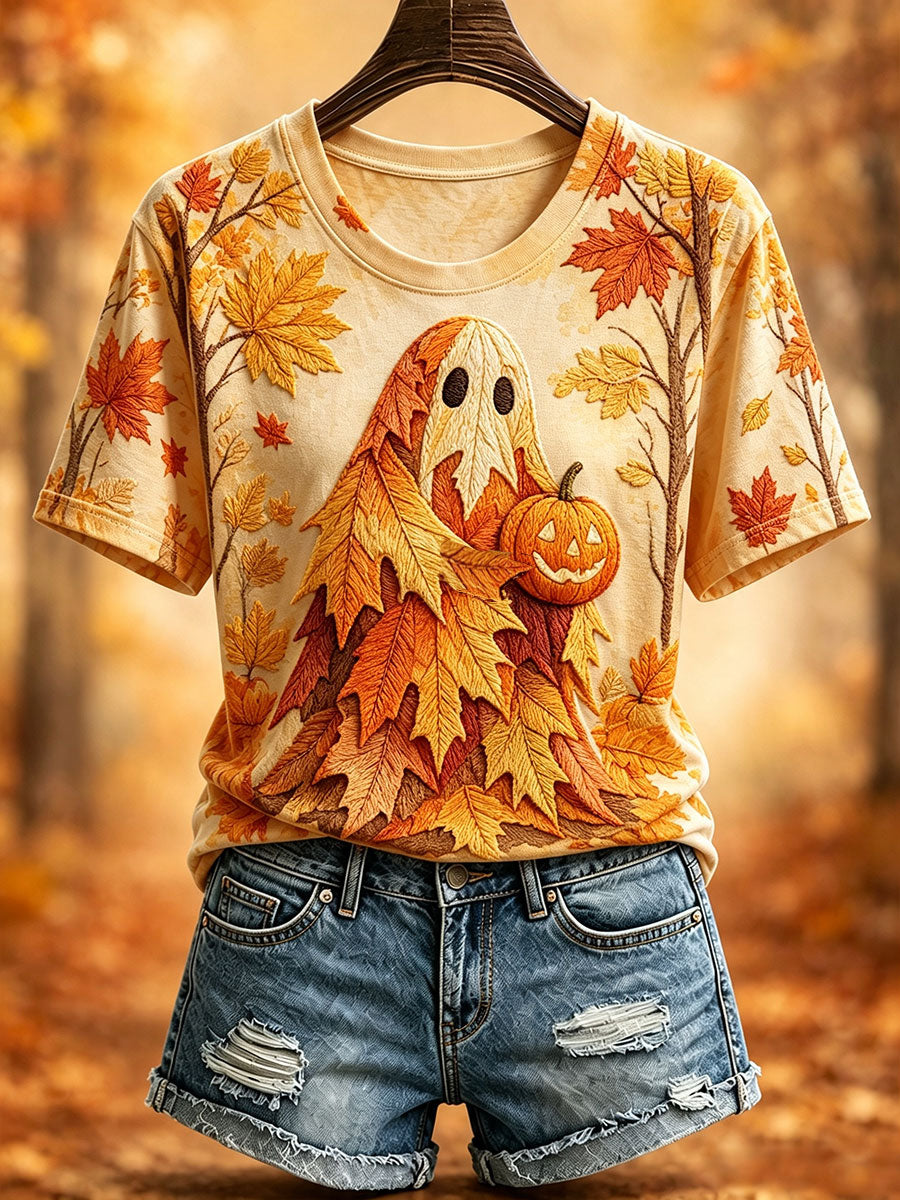 Women's Autumn Ghost Short-sleeved T-shirt
