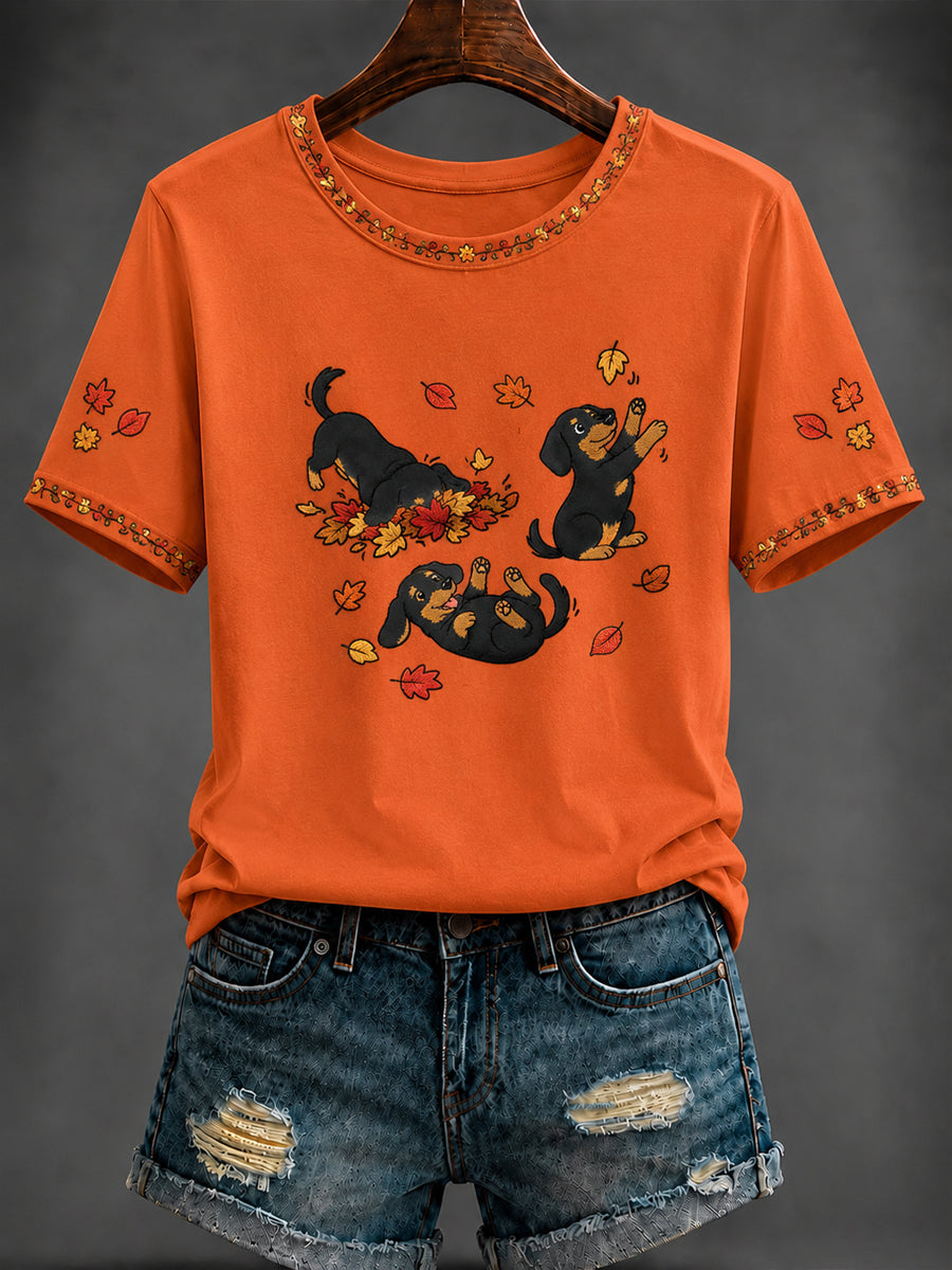 Women's Autumn pumpkin Printed T-shirt