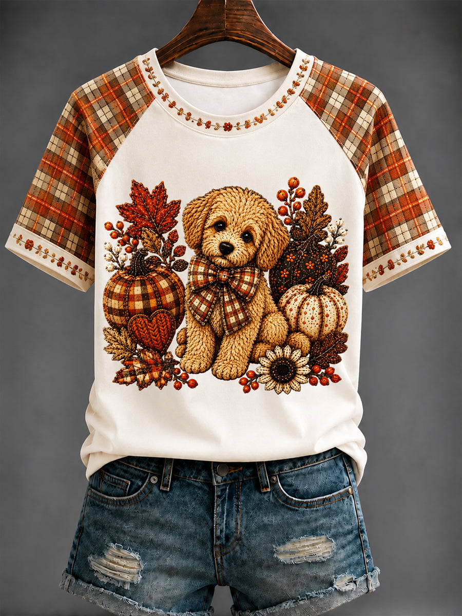 Women's Autumn pumpkin Printed T-shirt