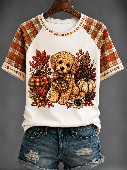 Women's Autumn pumpkin Printed T-shirt