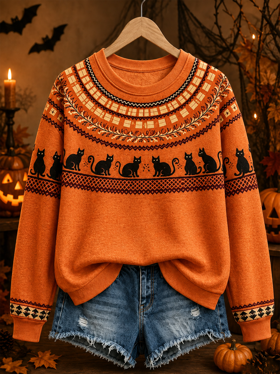 Women's Halloween print Regular Sweatshirt