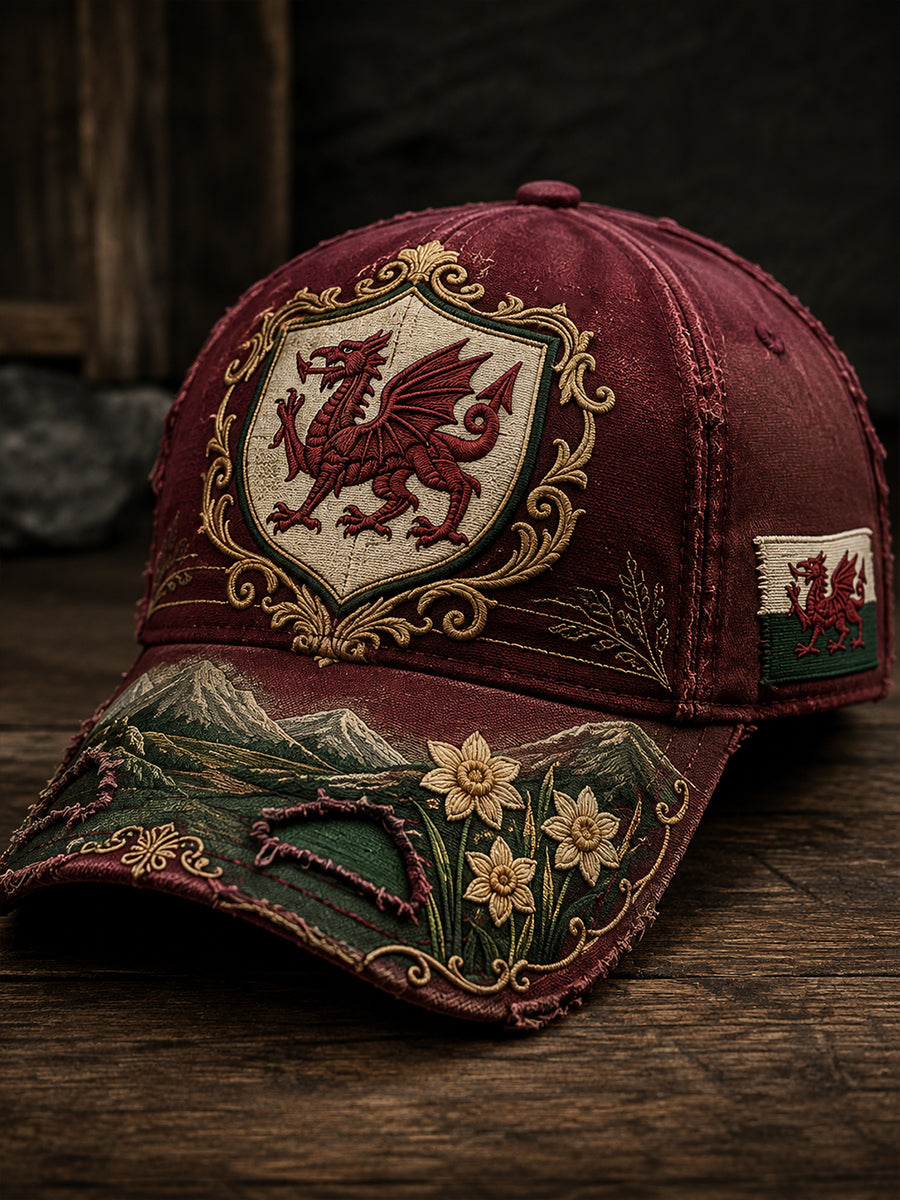 Unisex Welsh Red Dragon Cultural Elements Art Print Casual Hat