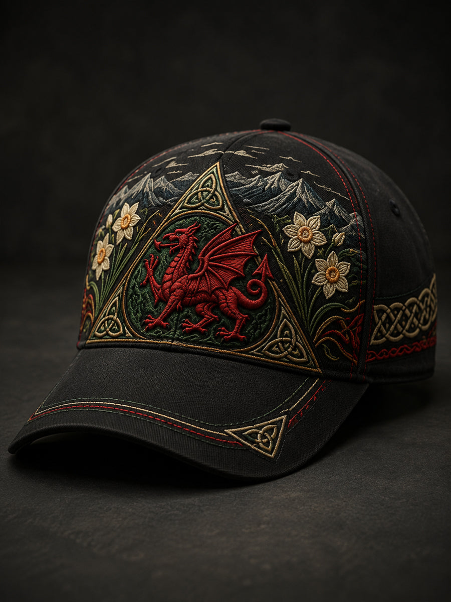 Unisex Welsh Red Dragon Cultural Elements Art Print Casual Hat