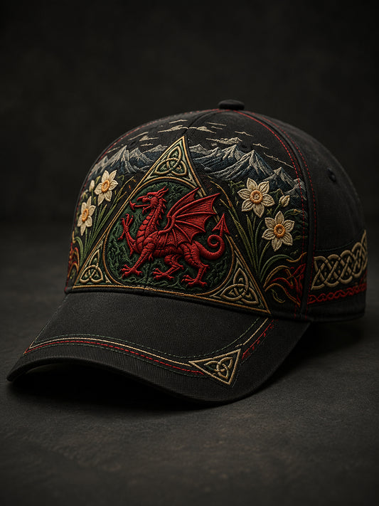 Unisex Welsh Red Dragon Cultural Elements Art Print Casual Hat
