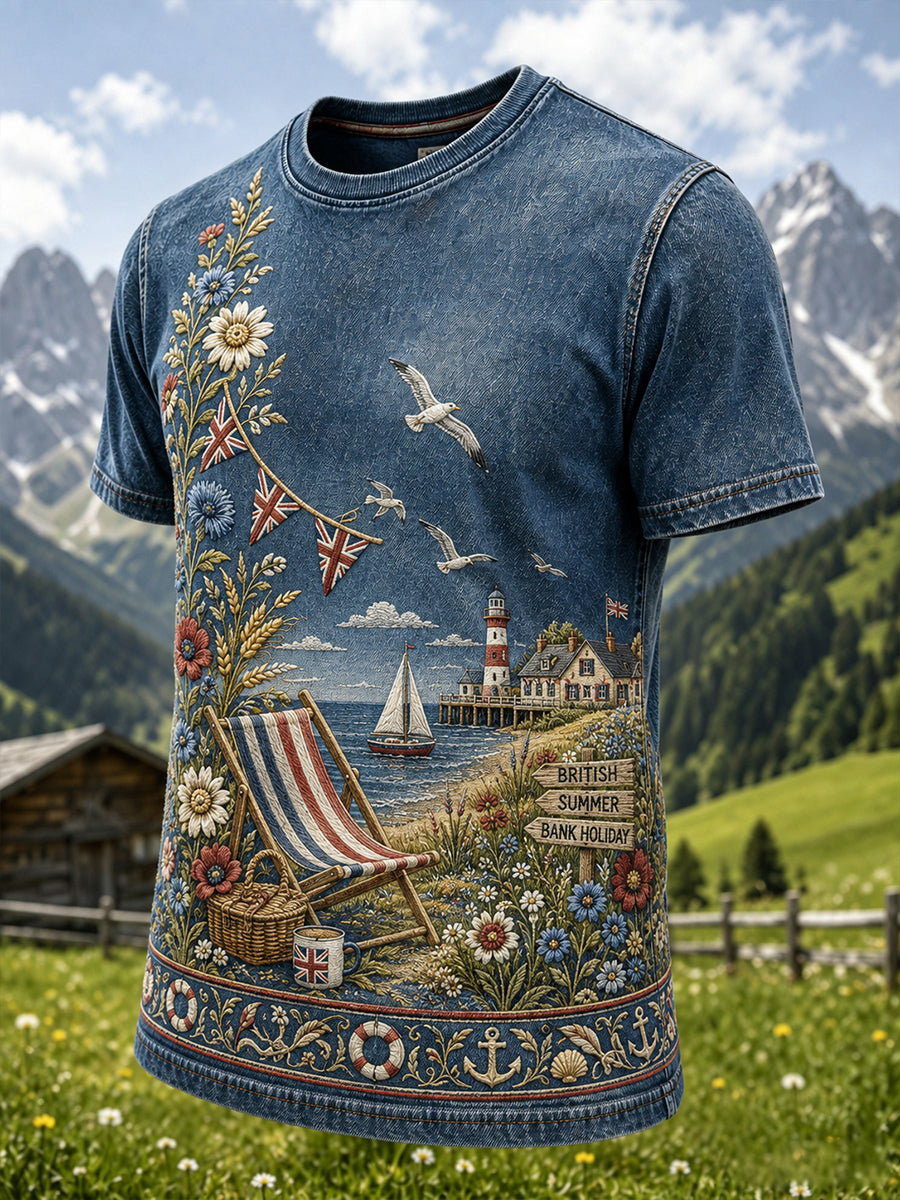 Men's Sisu Veteran Spirit Heritage Art Print Casual T-Shirt
