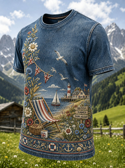 Men's Sisu Veteran Spirit Heritage Art Print Casual T-Shirt