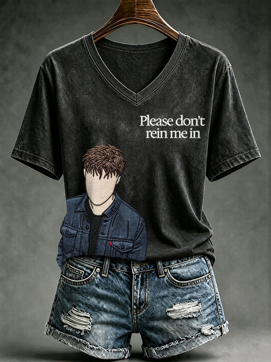 Women's Please Don't Rein Me In Printed T-shirt