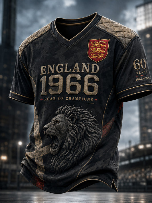 Men's England Football Legend 1966 V-neck T-shirt