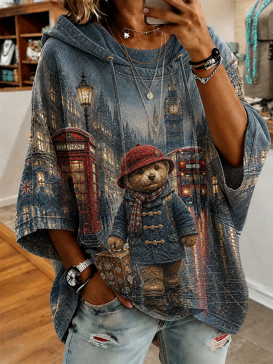 Women’S Paddington Bear Short-Sleeve Hoodie