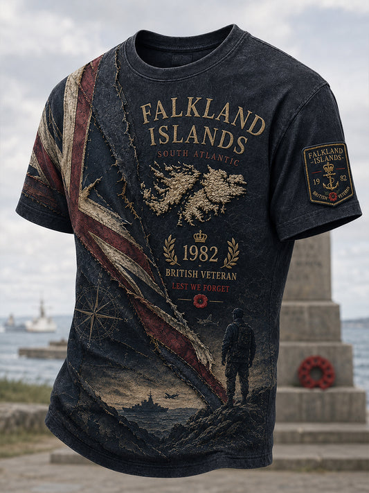 Men' Falklands War British Veterans Memorial Short Sleeves T-Shirt
