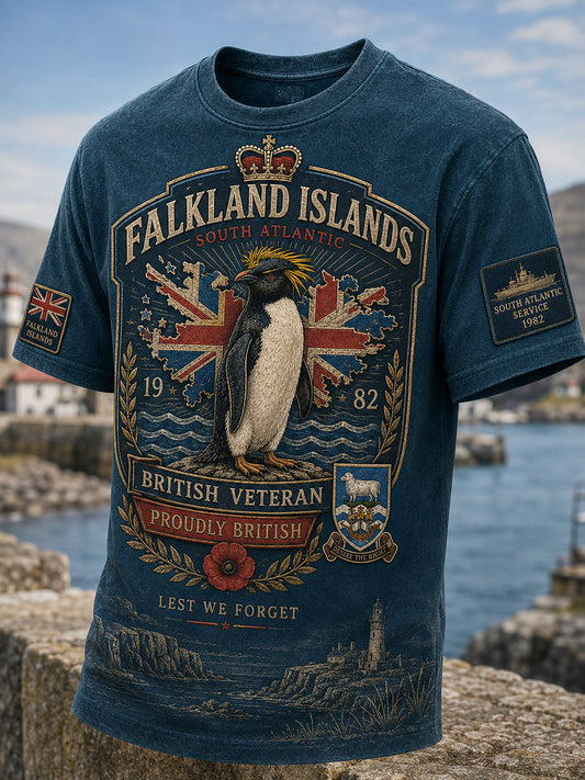 Men' Falklands War British Veterans Memorial Short Sleeves T-Shirt