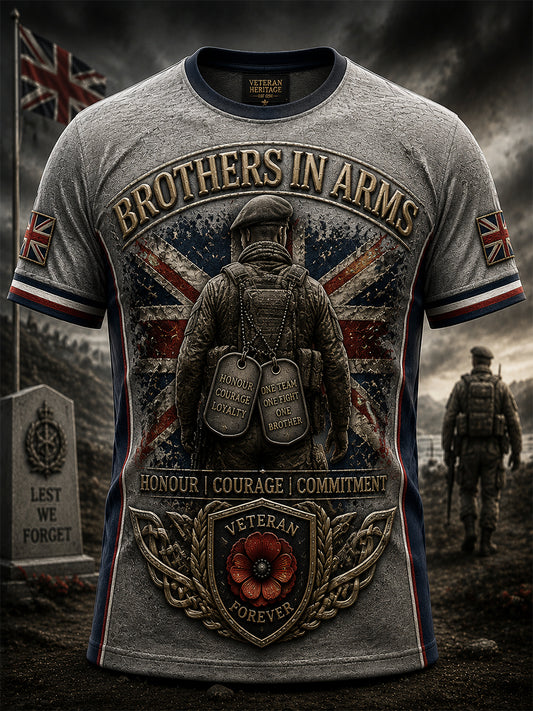 Men's British Flag Veteran Short-Sleeve T-Shirt