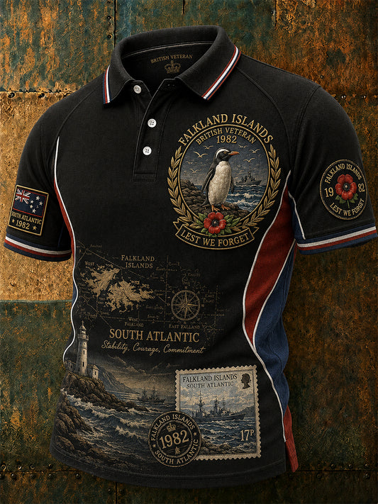 Men's Falklands War Veteran Printed polo shirt