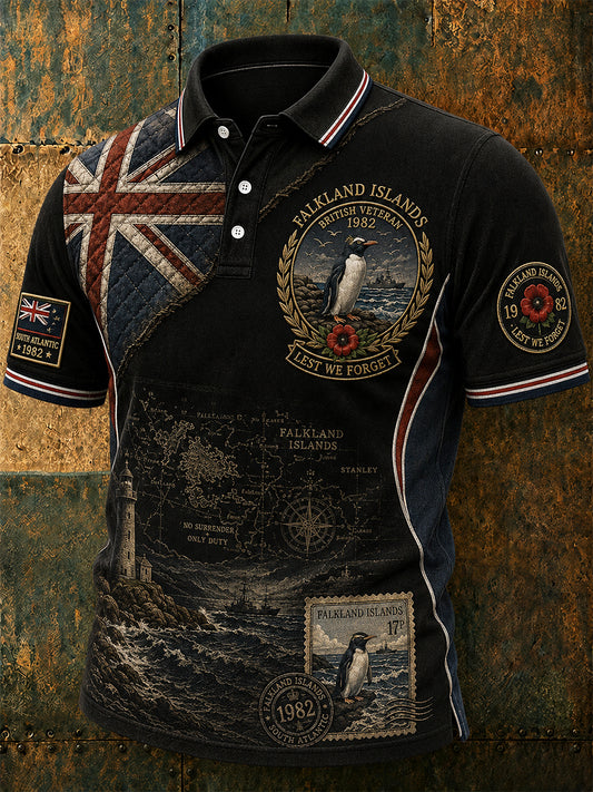 Men's Falklands War Veteran Printed polo shirt