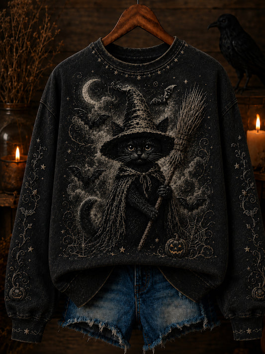 Women's Vintage Halloween Regular Sweatshirt