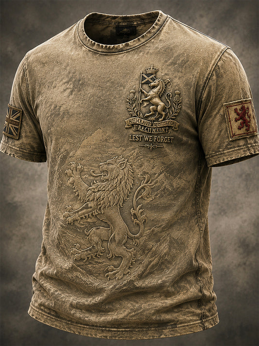 Men’s Scottish Veterans Highland Regiment Print T-shirt