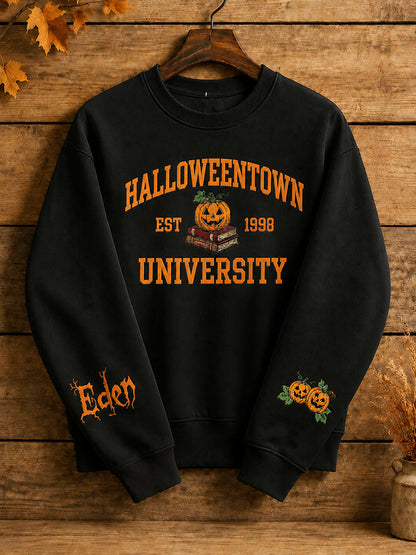 Women's Halloween Town University Casual Regular Sweatshirt