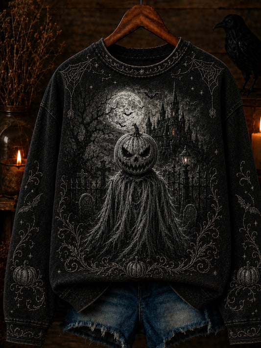Women's Vintage Halloween Regular Sweatshirt
