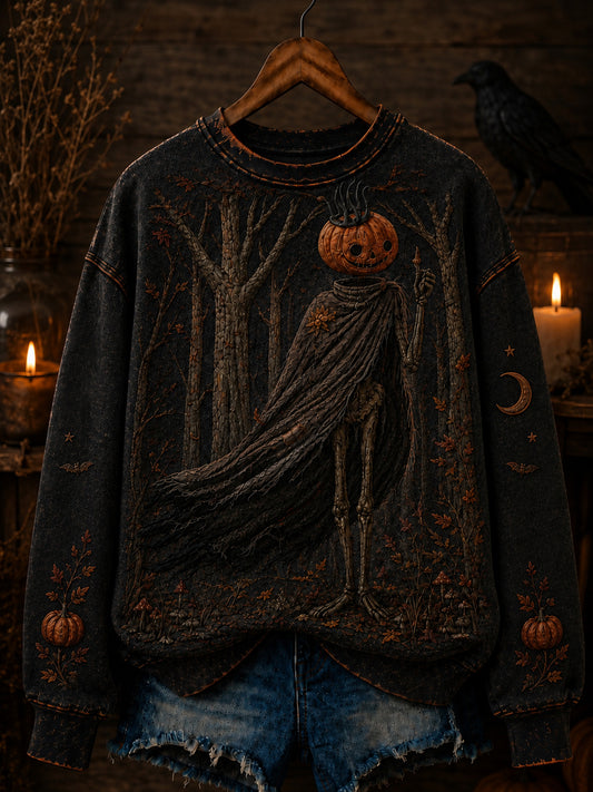 Women's Vintage Halloween Regular Sweatshirt