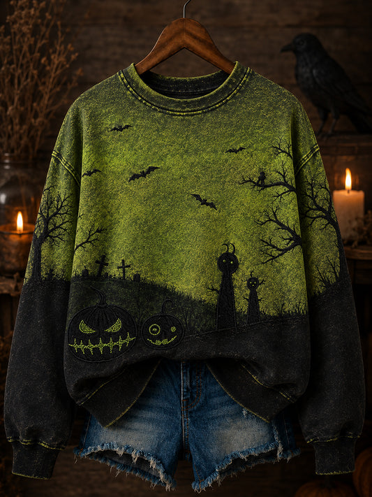Women's Vintage Halloween Regular Sweatshirt