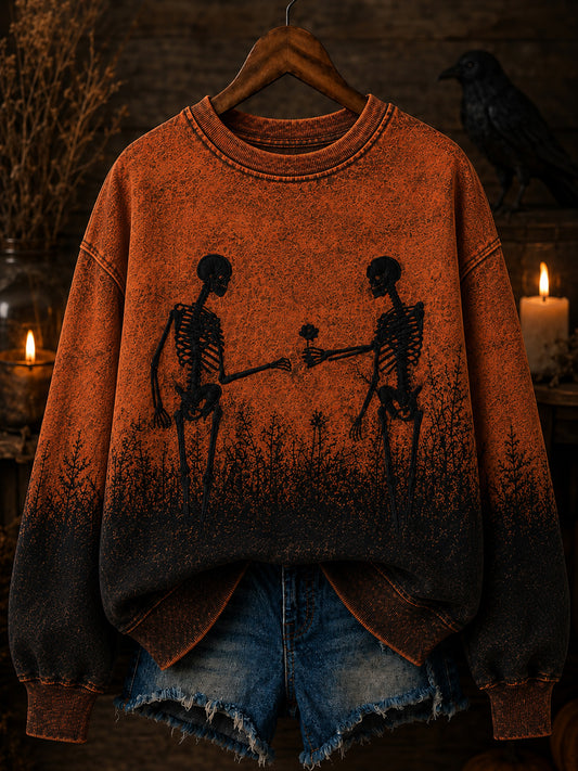 Women's Vintage Halloween Regular Sweatshirt