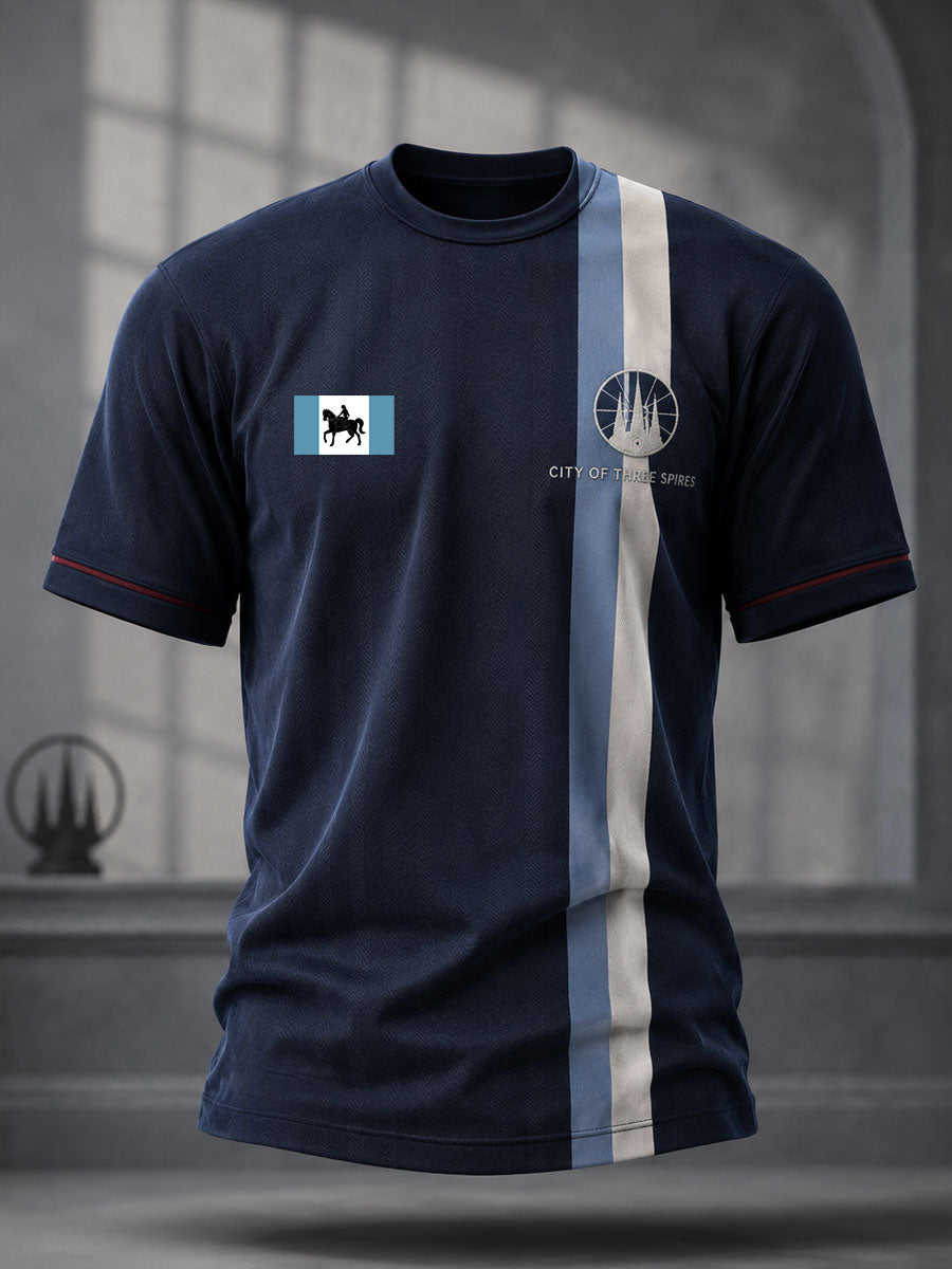 Men's UK Coventry Football Lover Blue Art Printed T-shirt