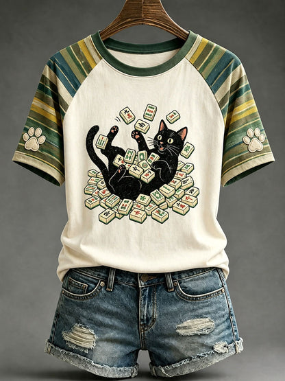 Women's Cat Mahjong T-Shirts