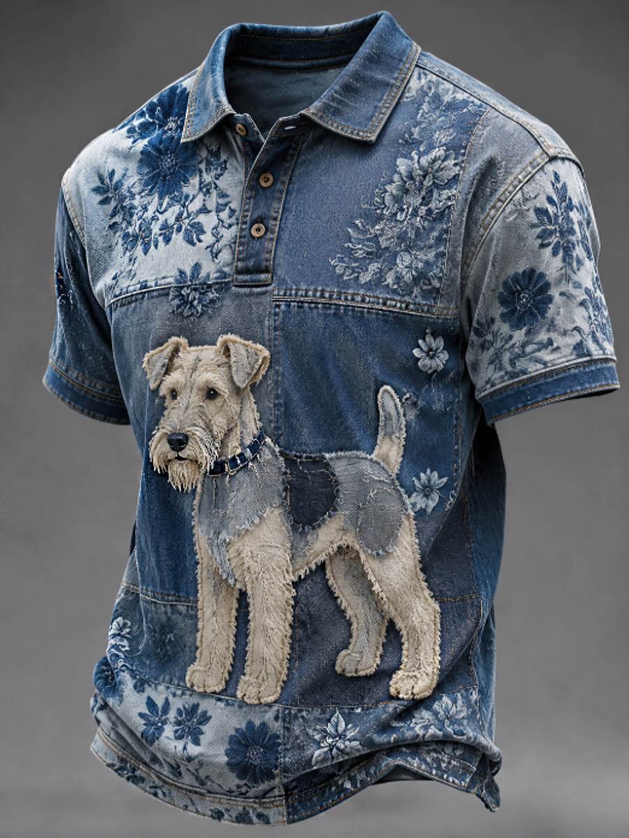 Men's Wire Fox Terrier polo shirt