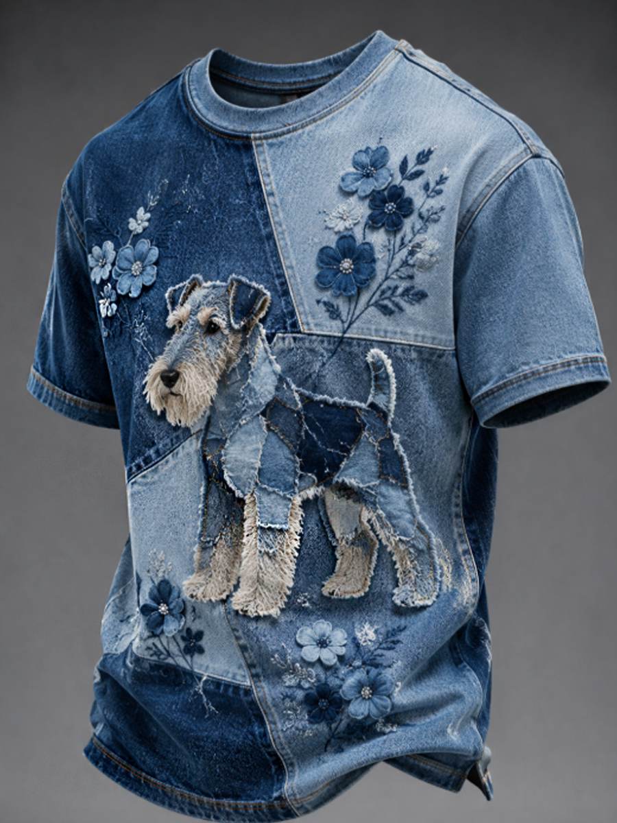 Men's Wire Fox Terrier short sleeves t-shirt
