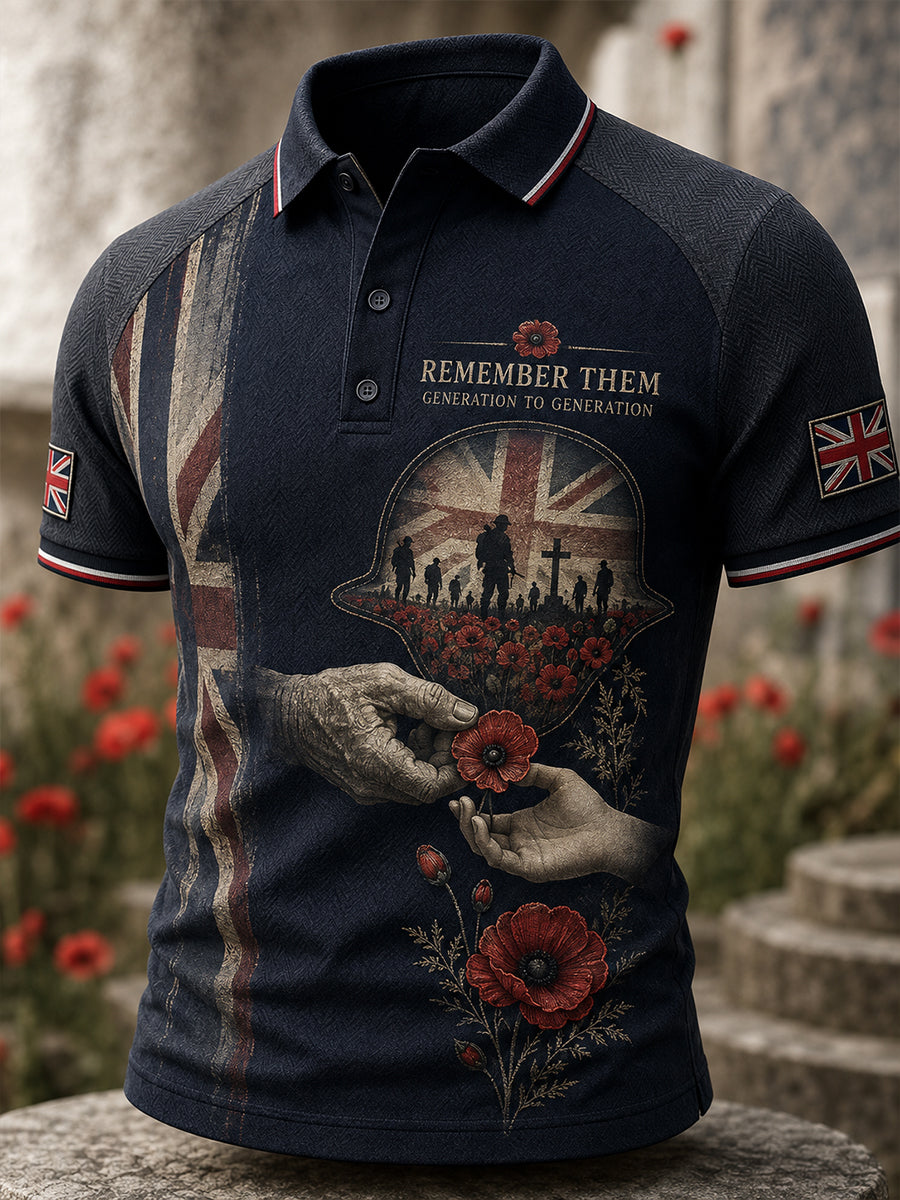 Men's British Remembrance Day Short Sleeves T-Shirt