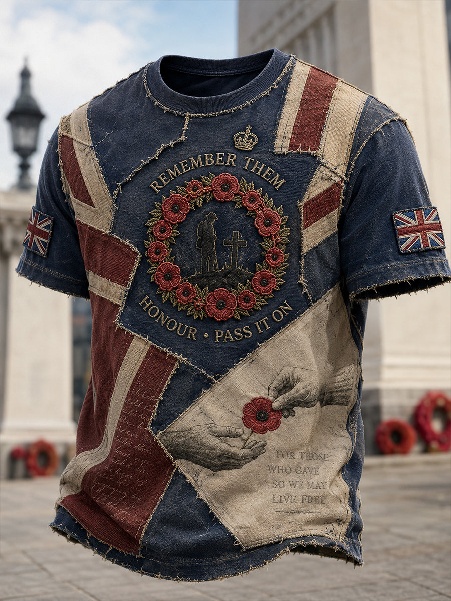 Men's British Remembrance Day Short Sleeves T-Shirt