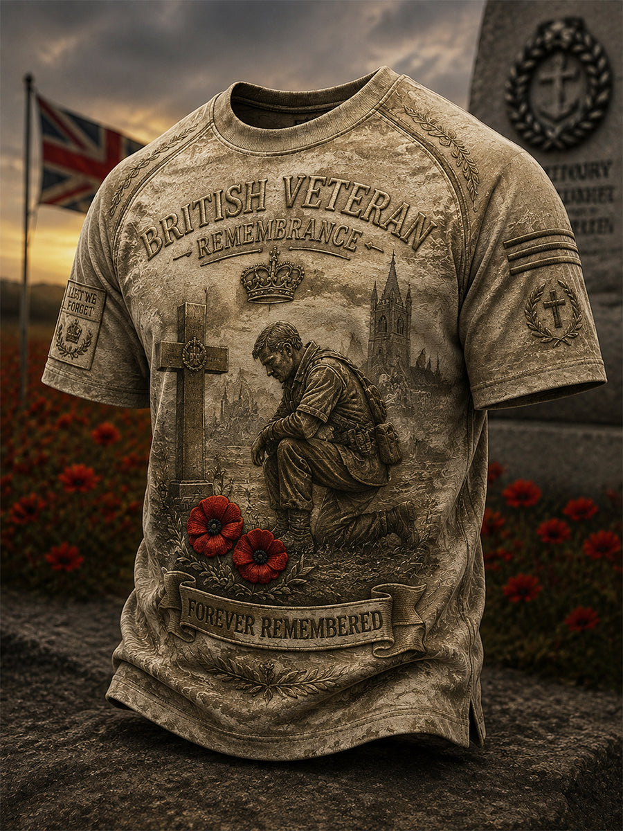 Men's British Veteran Commemorative Print T-shirt