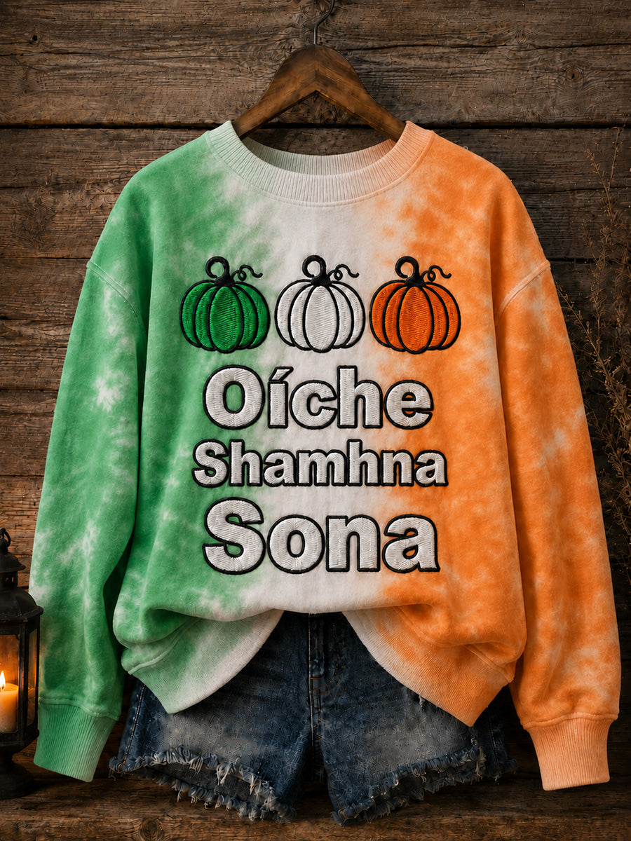 Women's Irish Halloween Samhain Print Sweatshirt