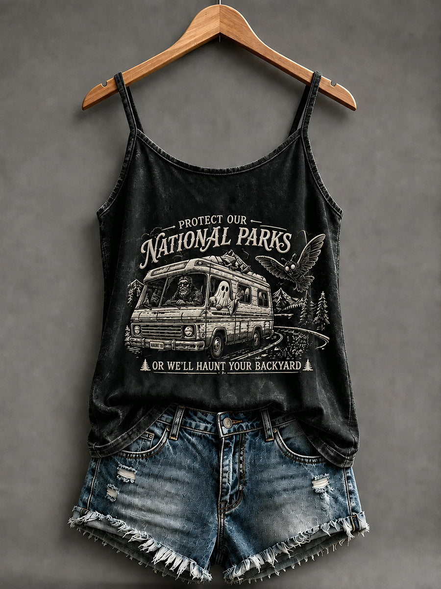 Women's PROTECT OUR NATIONAL PARKS Print Halloween Vest