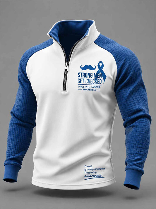 Men's Fun Prostate Cancer Awareness Pattern Printed Sweatshirt