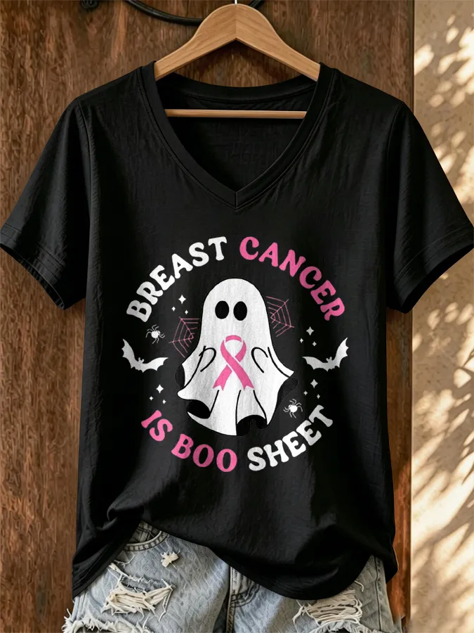Women's Breast Cancer IS Boo Sheet Short-sleeved T-shirt