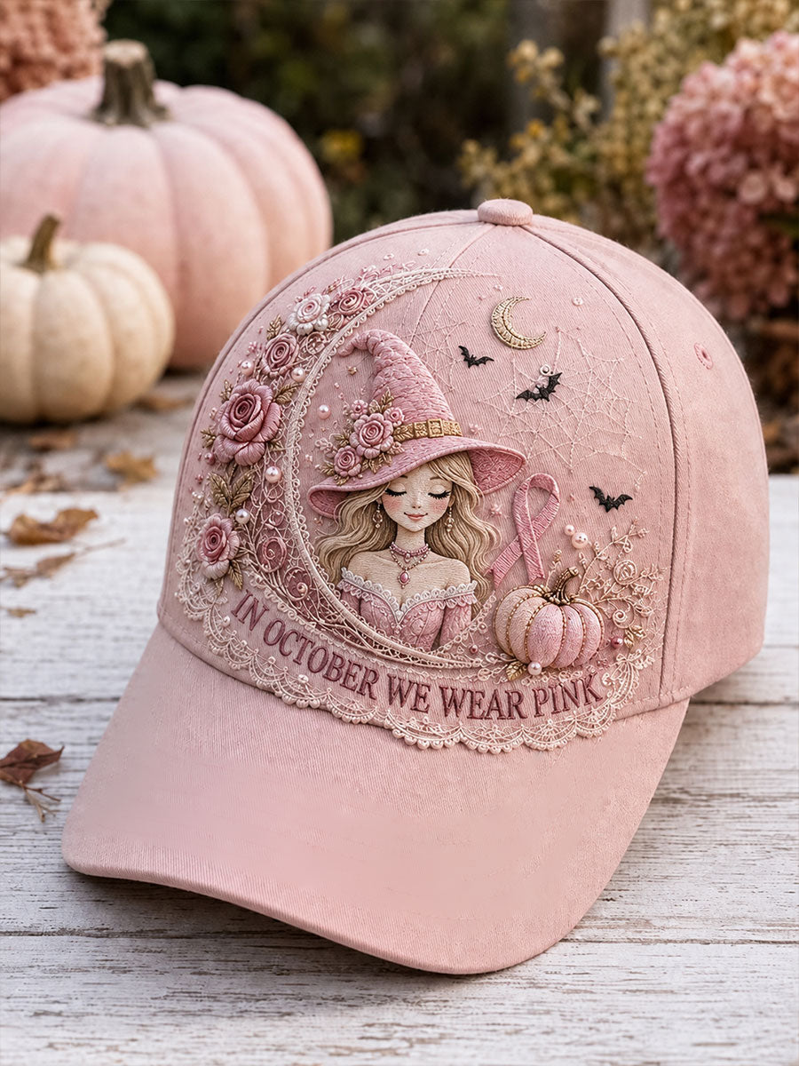 Unisex In October We Wear Pink Witch Hat