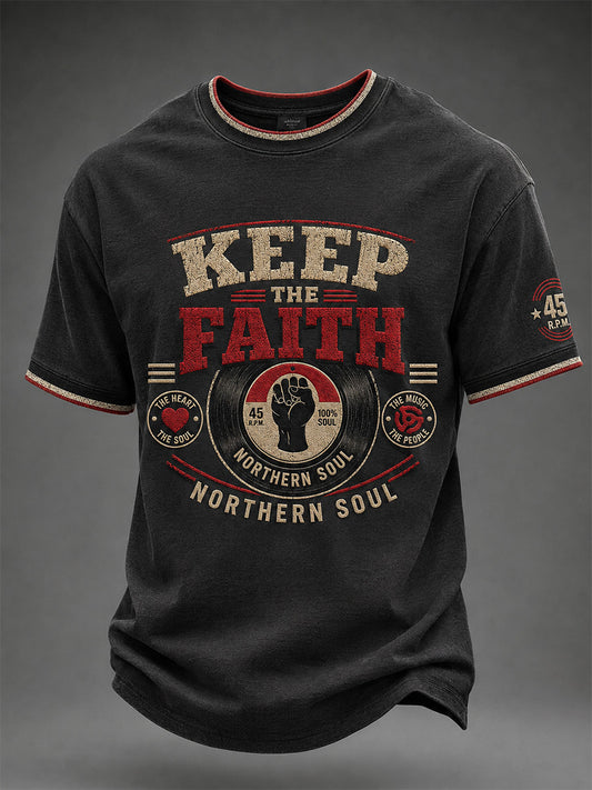 Men's Northern Soul Print Casual Tee