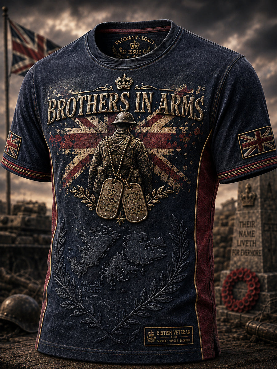 Men's British Veteran Commemorative Print T-shirt