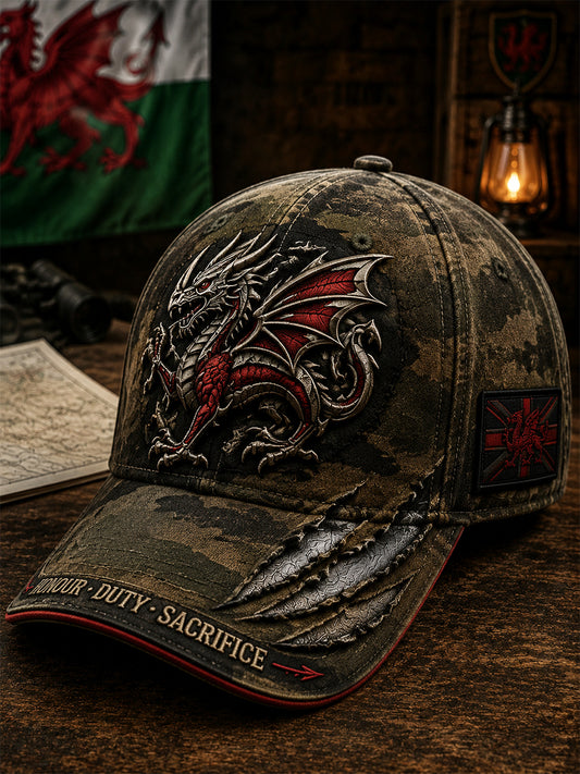 Unisex Welsh Red Dragon Printed Hat