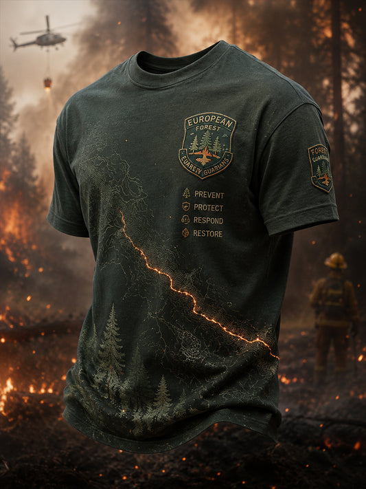 Men's European Wildfires Short Sleeve Shirt