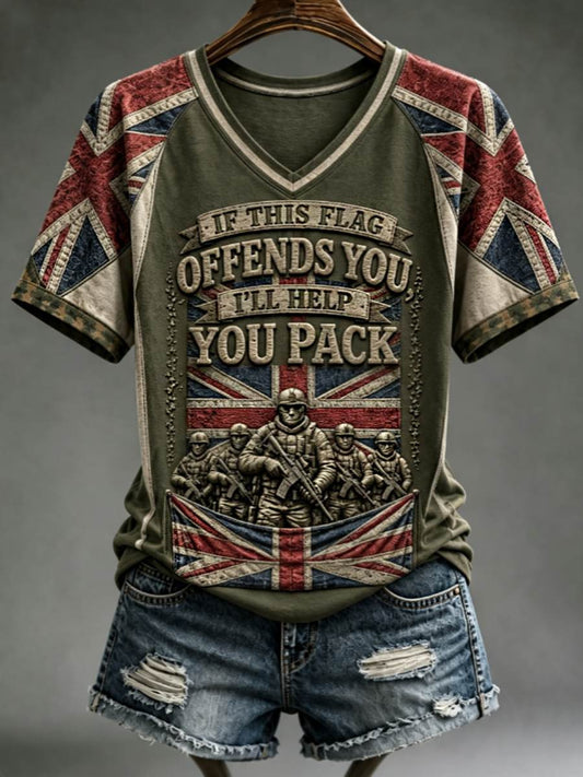 Women's IF THIS FLAG OFFENDS YOU I'LL HELP YOU PACK Tee