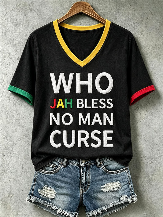 Women's Who Jah Bless No Man Curse T-Shirt