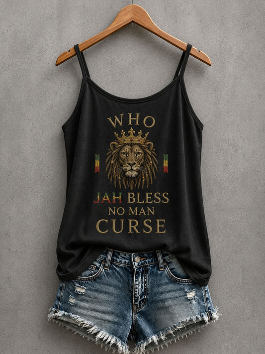 Women's Who Jah Bless No Man Curse Tank Top
