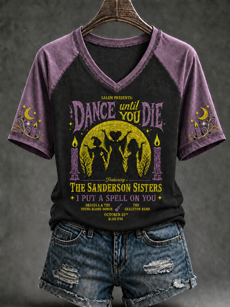 Women's Halloween Salem Witch Short Sleeve  T-shirt