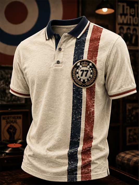 Men's Mods Culture UK Music Lover Business Style Printed polo shirt