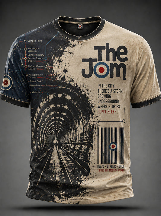 Men's Retro Punk Music The Modfather Printed T-Shirt
