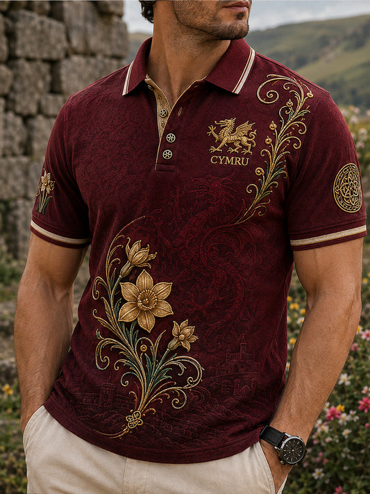 Men's Wales Uk Short Sleeve Shirt