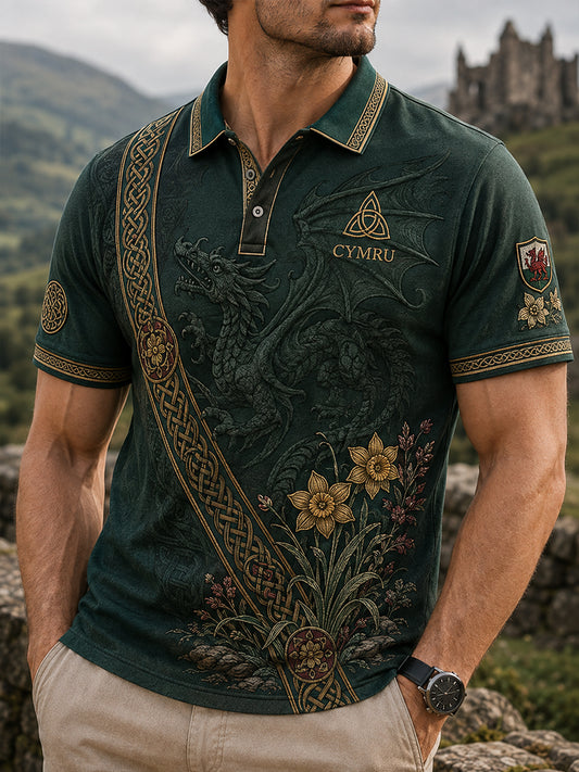 Men's Wales Uk Short Sleeve Shirt