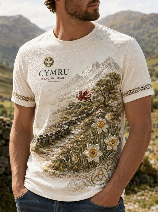 Men's Wales Uk Short Sleeve Shirt